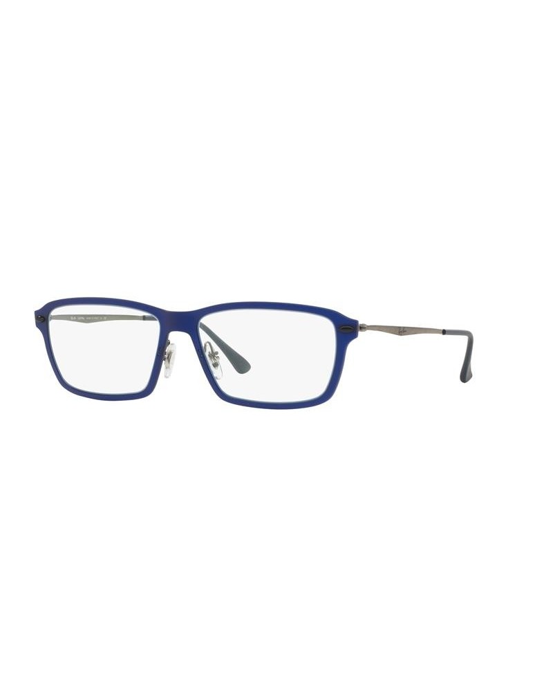 Okulary korekcyjne NIE WŁACZAĆ!!! Ray-Ban RB 7038 5451 Niebieskie Unisex Prostokątne