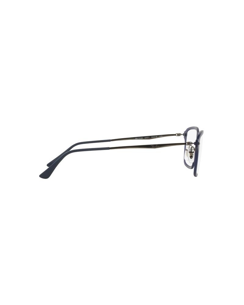 Okulary korekcyjne NIE WŁACZAĆ!!! Ray-Ban RB 7038 5451 Niebieskie Unisex Prostokątne