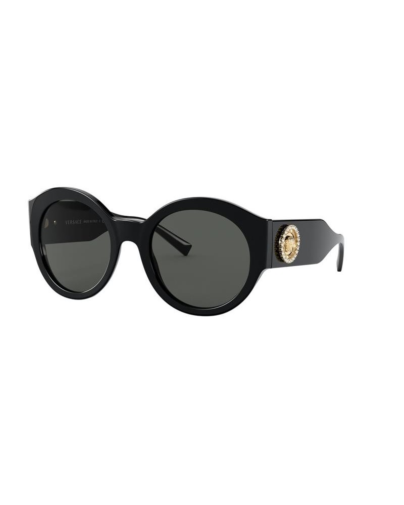 Okulary przeciwsłoneczne Versace VE 4380B 54 GB1/87 Czarne Damskie Owalne