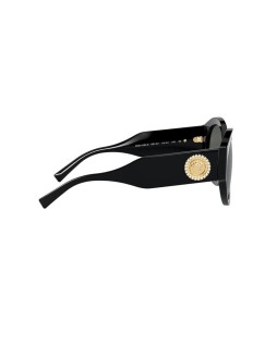 Okulary przeciwsłoneczne Versace VE 4380B 54 GB1/87 Czarne Damskie Owalne