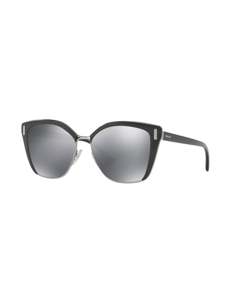 Okulary przeciwsłoneczne Prada PR 56TS 57 1AB5L0 Brązowe Damskie Okrągłe