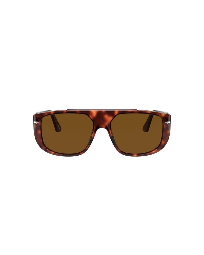 Okulary przeciwsłoneczne Persol PO 3261S 54 24/57 Brązowe Unisex Prostokątne