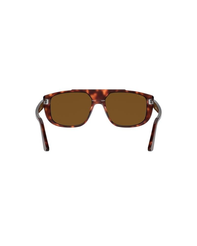Okulary przeciwsłoneczne Persol PO 3261S 54 24/57 Brązowe Unisex Prostokątne