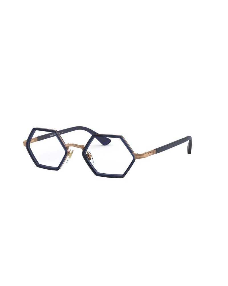 Okulary korekcyjne Persol PO 2472V 48 1095 Niebieskie Damskie Geometryczne