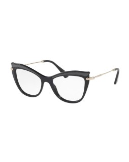 Okulary korekcyjne Miu Miu MU 06PV 53 VIE1O1 Czarne Damskie Kocie