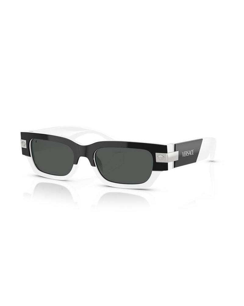 Okulary przeciwsłoneczne Versace VE 4465 53 545987 Wielokolorowe Męskie Prostokątne