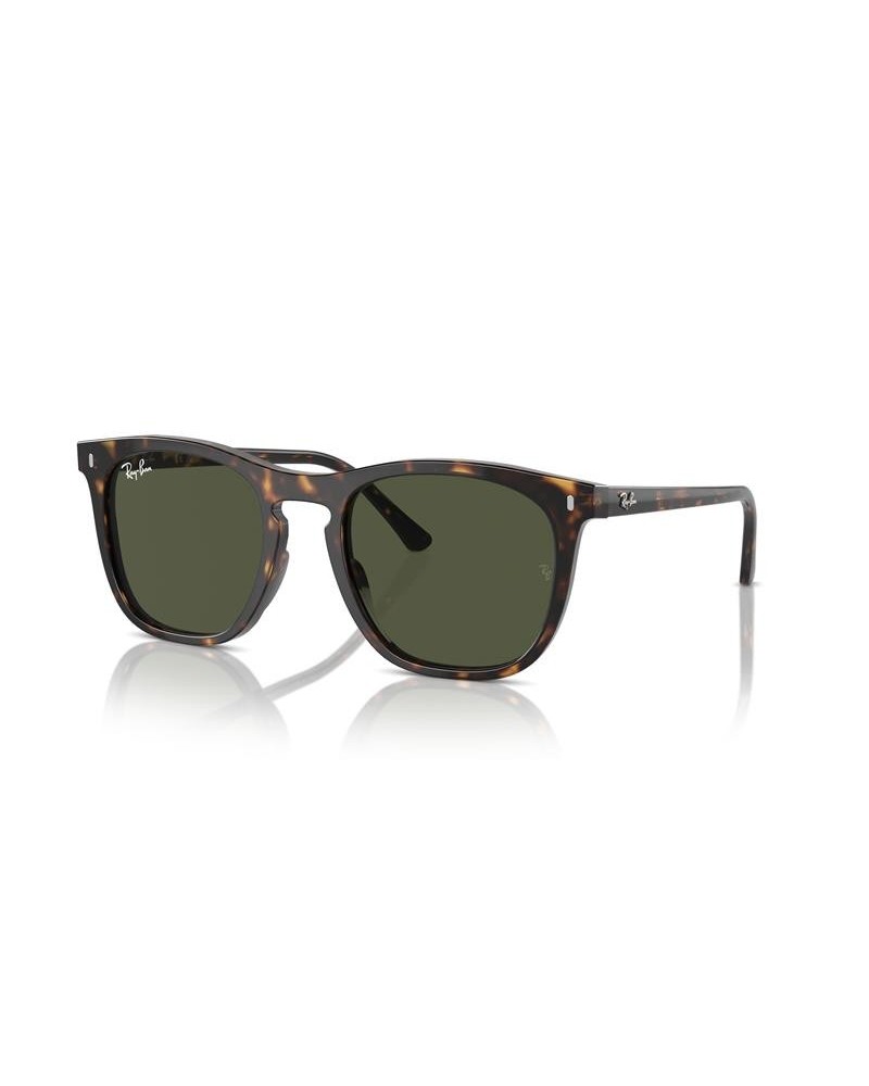 Okulary przeciwsłoneczne Ray-Ban RB 2210 53 902/31 Brązowe Unisex Prostokątne