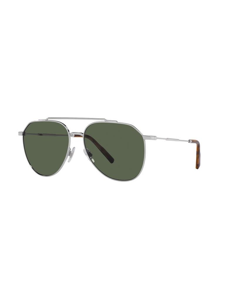 Okulary przeciwsłoneczne Dolce & Gabbana DG 2296 58 05/9A Srebrne Męskie Aviator