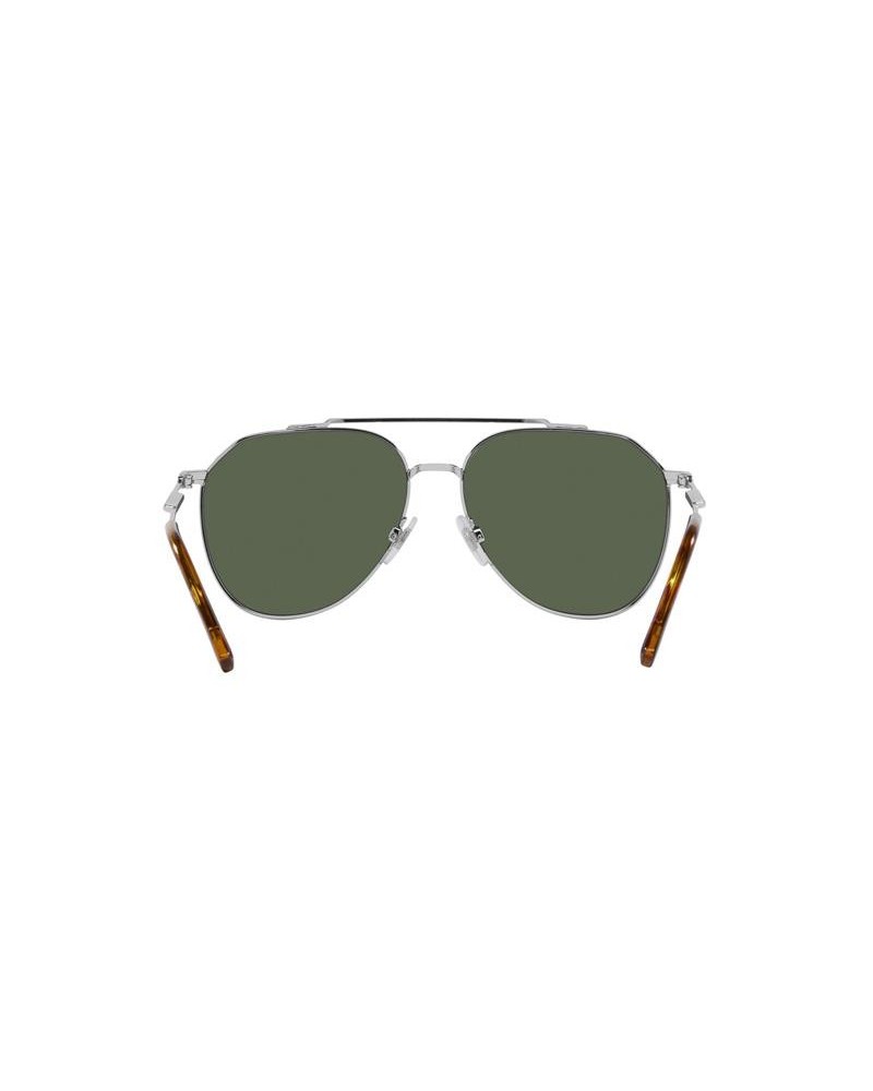 Okulary przeciwsłoneczne Dolce & Gabbana DG 2296 58 05/9A Srebrne Męskie Aviator