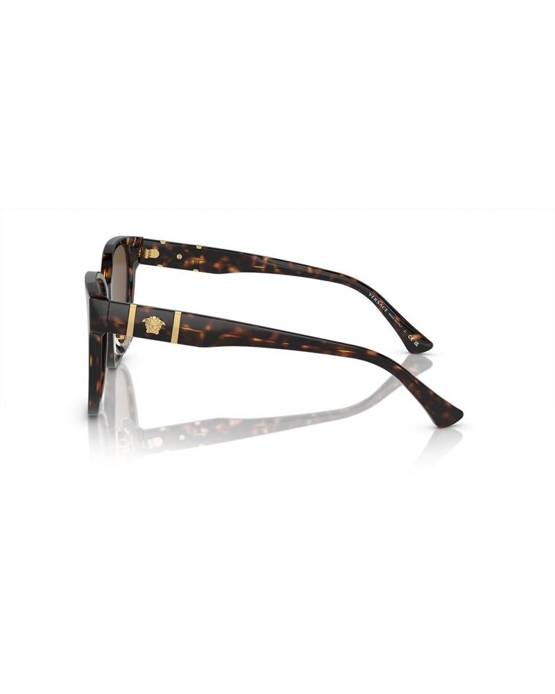 Okulary przeciwsłoneczne Versace VE 4460D 57 108/73 Brązowe Damskie Prostokątne