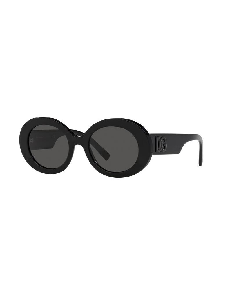 Okulary przeciwsłoneczne Dolce & Gabbana DG 4448 51 501/87 Czarne Damskie Owalne