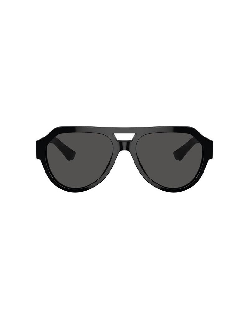 Okulary przeciwsłoneczne Dolce & Gabbana DG 4466 56 501/87 Czarne Męskie Prostokątne