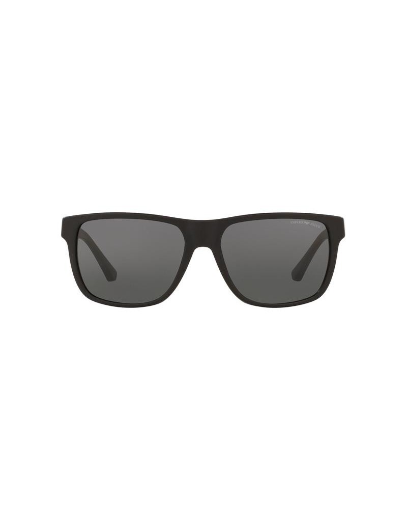 Okulary przeciwsłoneczne Emporio Armani EA 4035 58 504287 Czarne Męskie Prostokątne