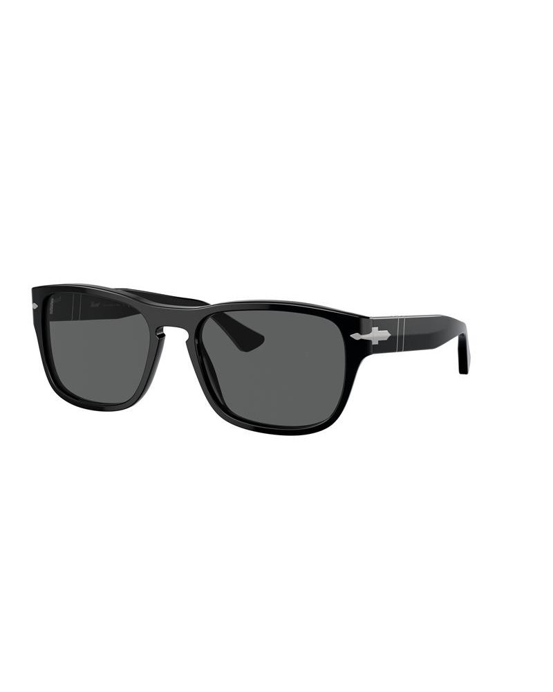 Okulary przeciwsłoneczne Persol PO 3341S 58 95/B1 Czarne Unisex Prostokątne