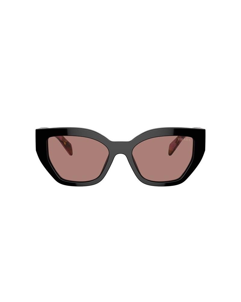 Okulary przeciwsłoneczne Prada PR A09S 53 12O10D Czarne Damskie Motylki
