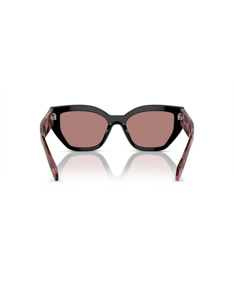Okulary przeciwsłoneczne Prada PR A09S 53 12O10D Czarne Damskie Motylki