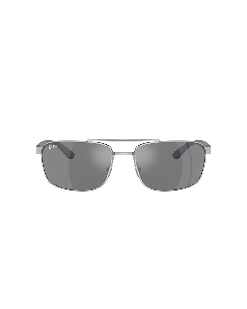Okulary przeciwsłoneczne Ray-Ban RB 3737 60 003/6G Srebrne Unisex Prostokątne