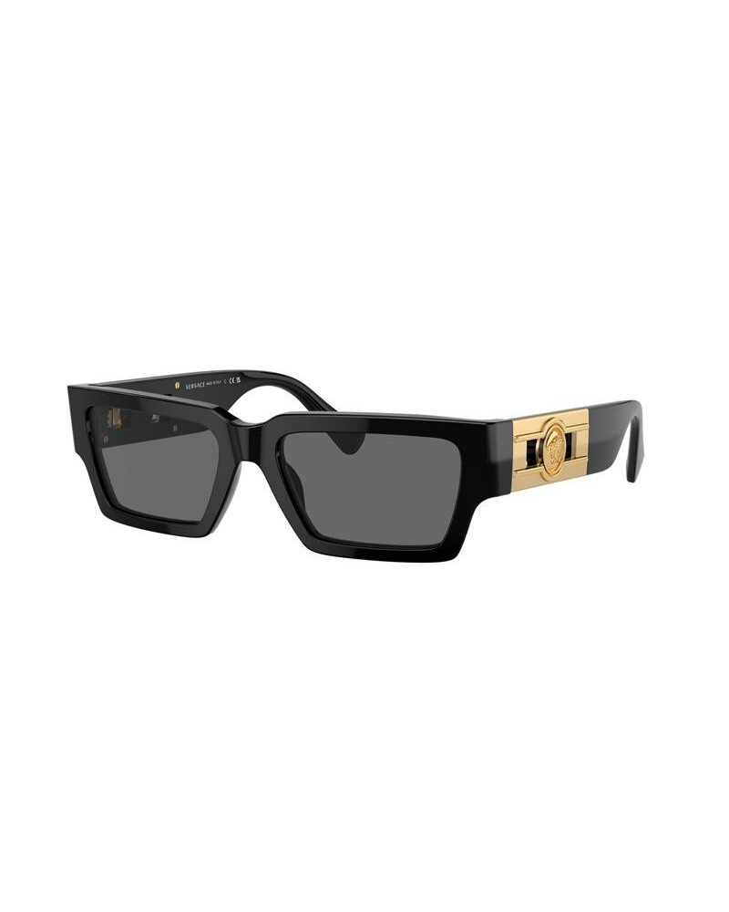 Okulary przeciwsłoneczne Versace VE 4459 54 GB1/87 Czarne Unisex Prostokątne