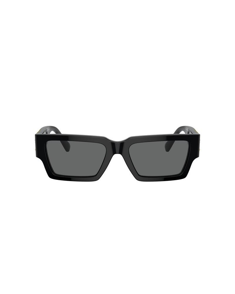 Okulary przeciwsłoneczne Versace VE 4459 54 GB1/87 Czarne Unisex Prostokątne