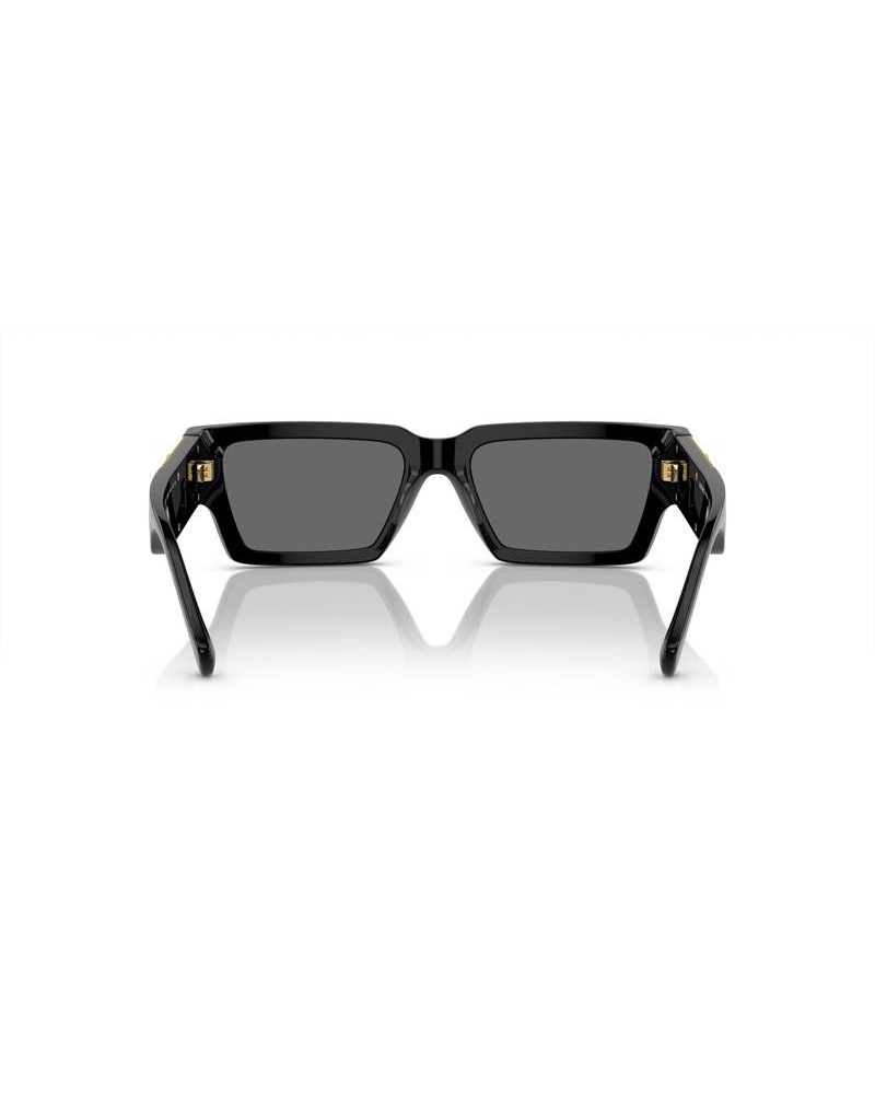 Okulary przeciwsłoneczne Versace VE 4459 54 GB1/87 Czarne Unisex Prostokątne