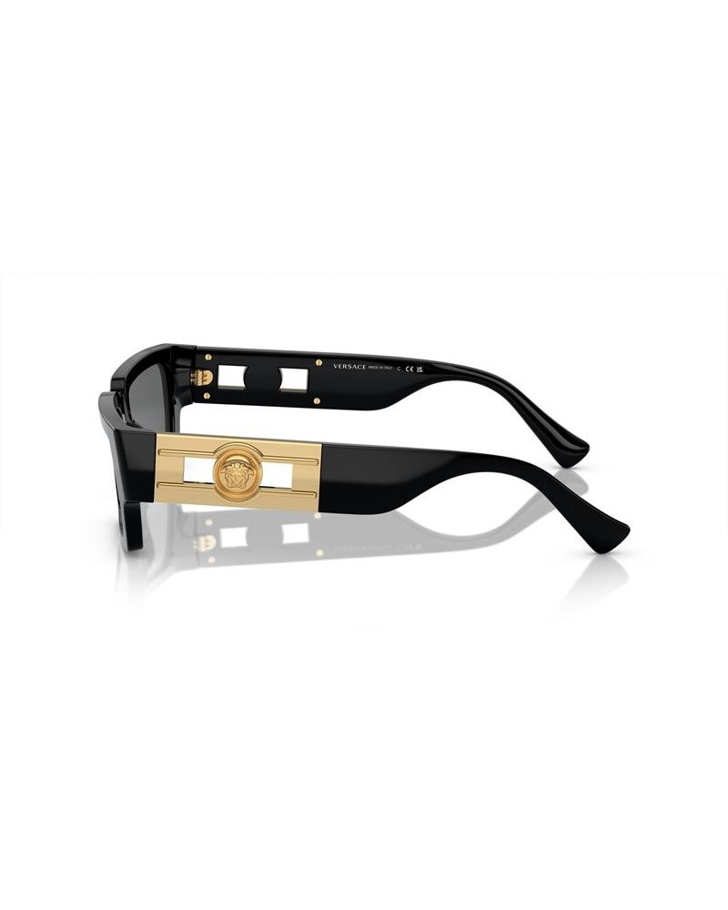 Okulary przeciwsłoneczne Versace VE 4459 54 GB1/87 Czarne Unisex Prostokątne