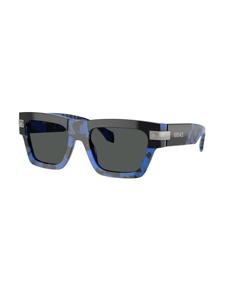 Okulary przeciwsłoneczne Versace VE 4464 55 545887 Niebieskie Męskie Prostokątne