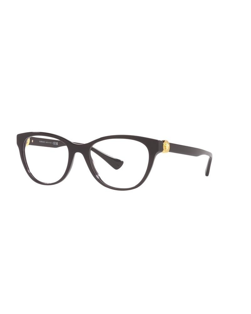 Okulary korekcyjne Versace VE 3330 53 5386 Czarne Damskie Kocie