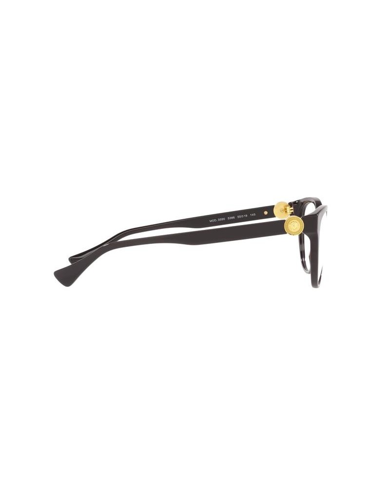 Okulary korekcyjne Versace VE 3330 53 5386 Czarne Damskie Kocie