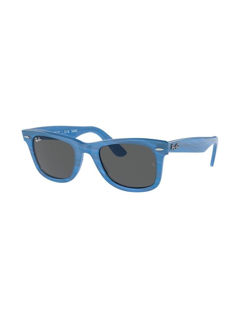 Okulary przeciwsłoneczne Ray-Ban RB 2140 50 1409B1 WAYFARER Transitions® Niebieskie Unisex Prostokątne