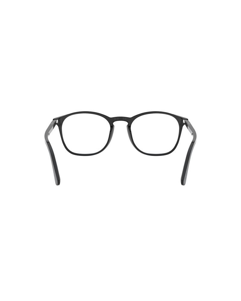 Okulary korekcyjne Persol PO 3007VM 52 95 Czarne Męskie Prostokątne