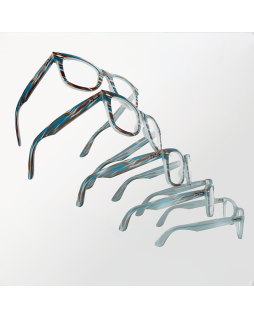 Okulary korekcyjne Ray-Ban RX 4340V 50 8384 WAYFARER Transitions® Niebieskie Unisex Prostokątne