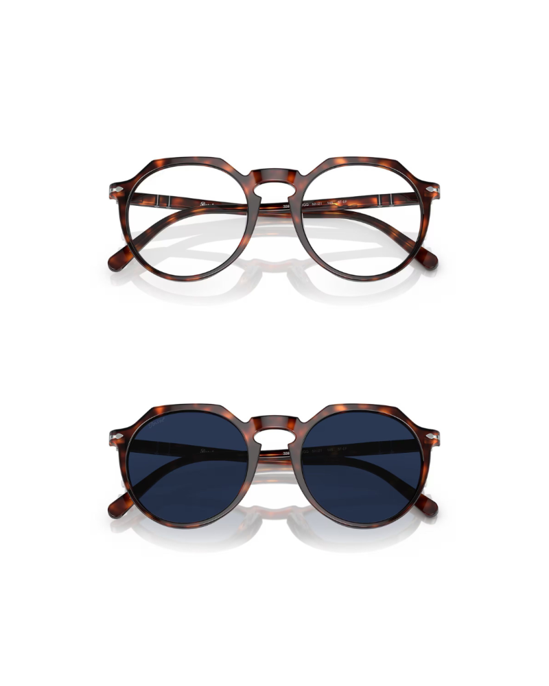 Okulary przeciwsłoneczne Persol PO 3281S 52 24/GG Transitions® Brązowe Unisex Owalne
