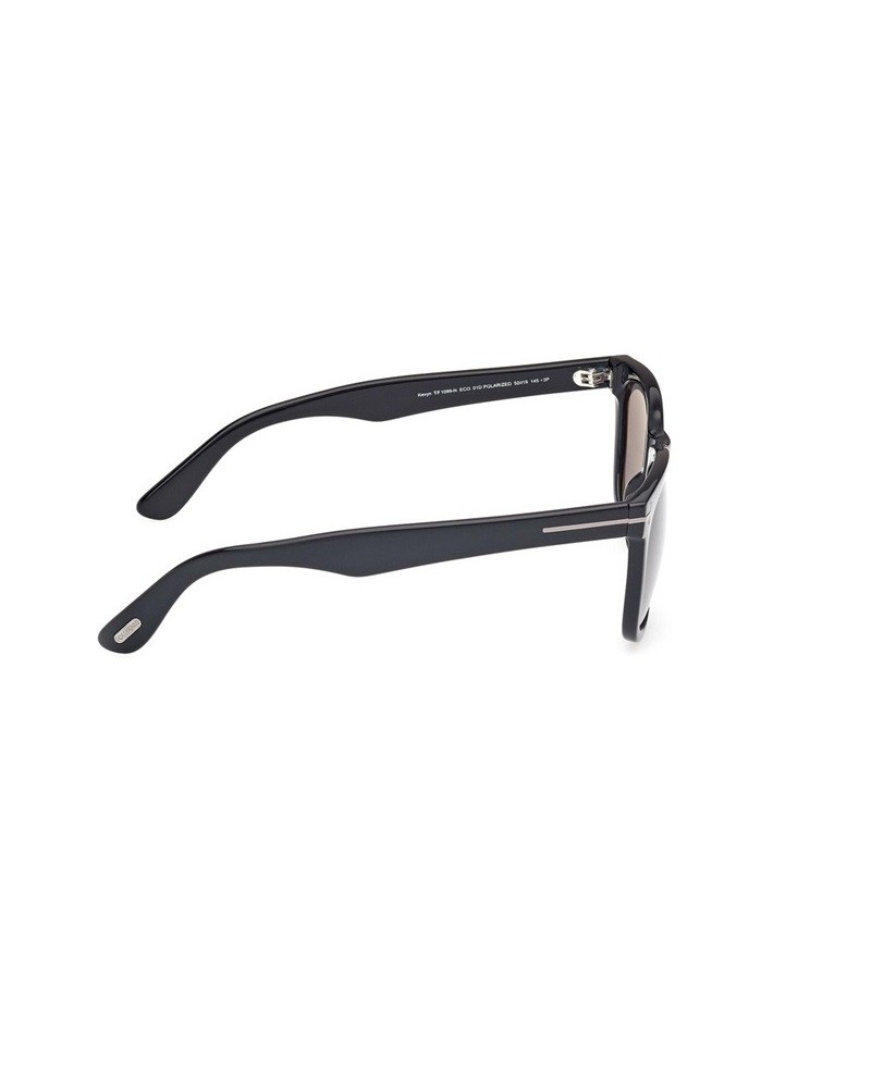 Okulary przeciwsłoneczne Tom Ford FT 1099-N 52 01D Czarne Męskie Prostokątne