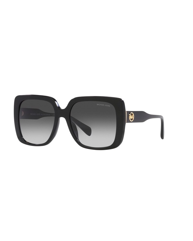 Okulary przeciwsłoneczne Michael Kors MK 2183U 55 30058G Czarne Damskie Prostokątne