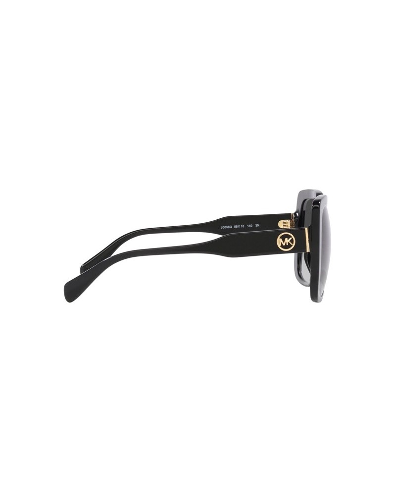 Okulary przeciwsłoneczne Michael Kors MK 2183U 55 30058G Czarne Damskie Prostokątne