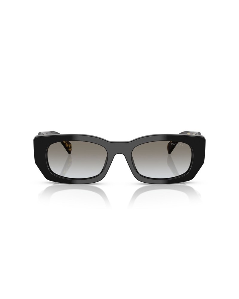 Okulary przeciwsłoneczne Prada PR B05S 53 3890A7 Czarne Damskie Prostokątne