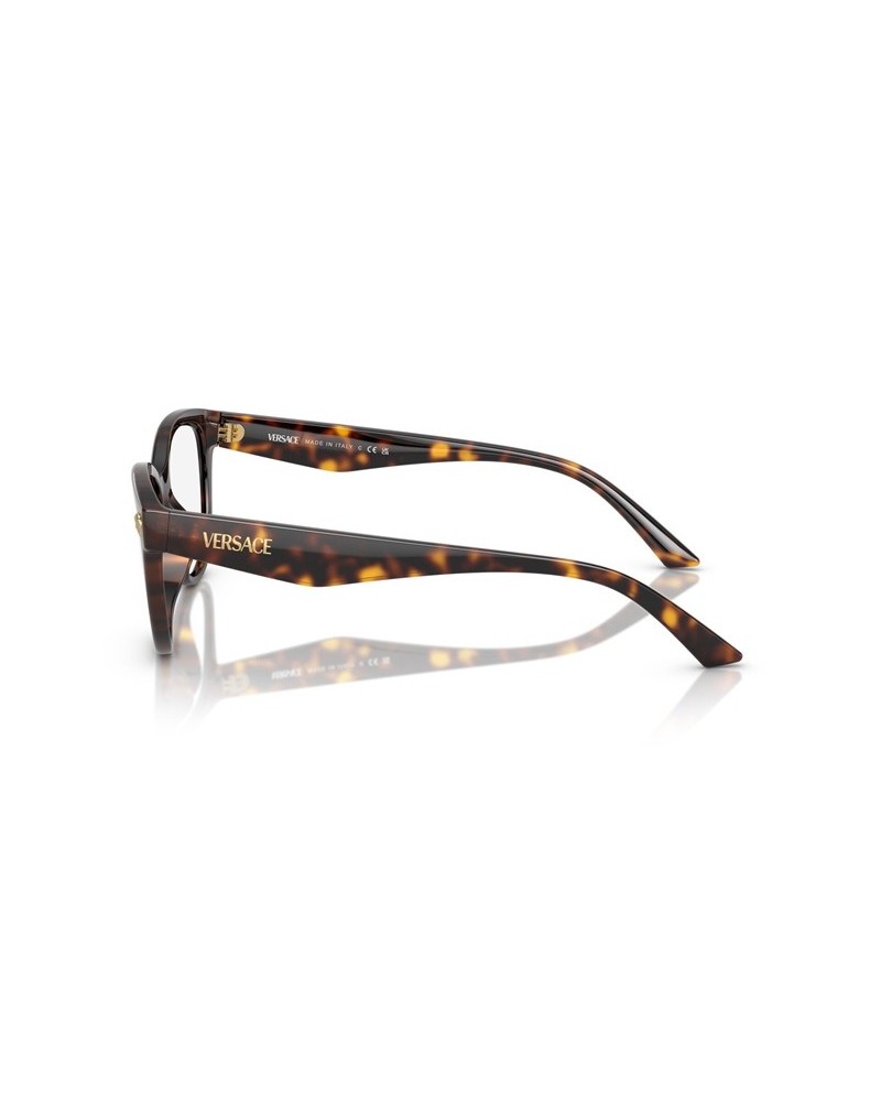 Okulary korekcyjne Versace VE 3365U 54 108 Brązowe Damskie Kocie