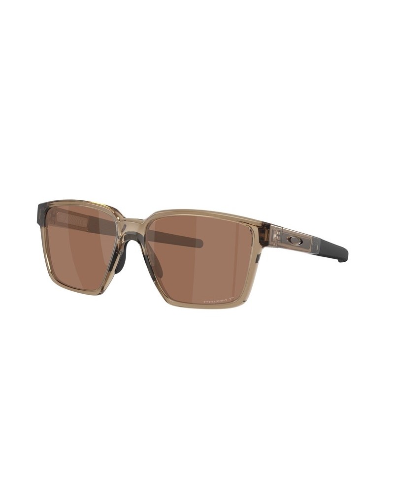 Okulary przeciwsłoneczne Oakley OO 9430 57 943004 ACTUATOR SQ Brązowe Unisex Prostokątne