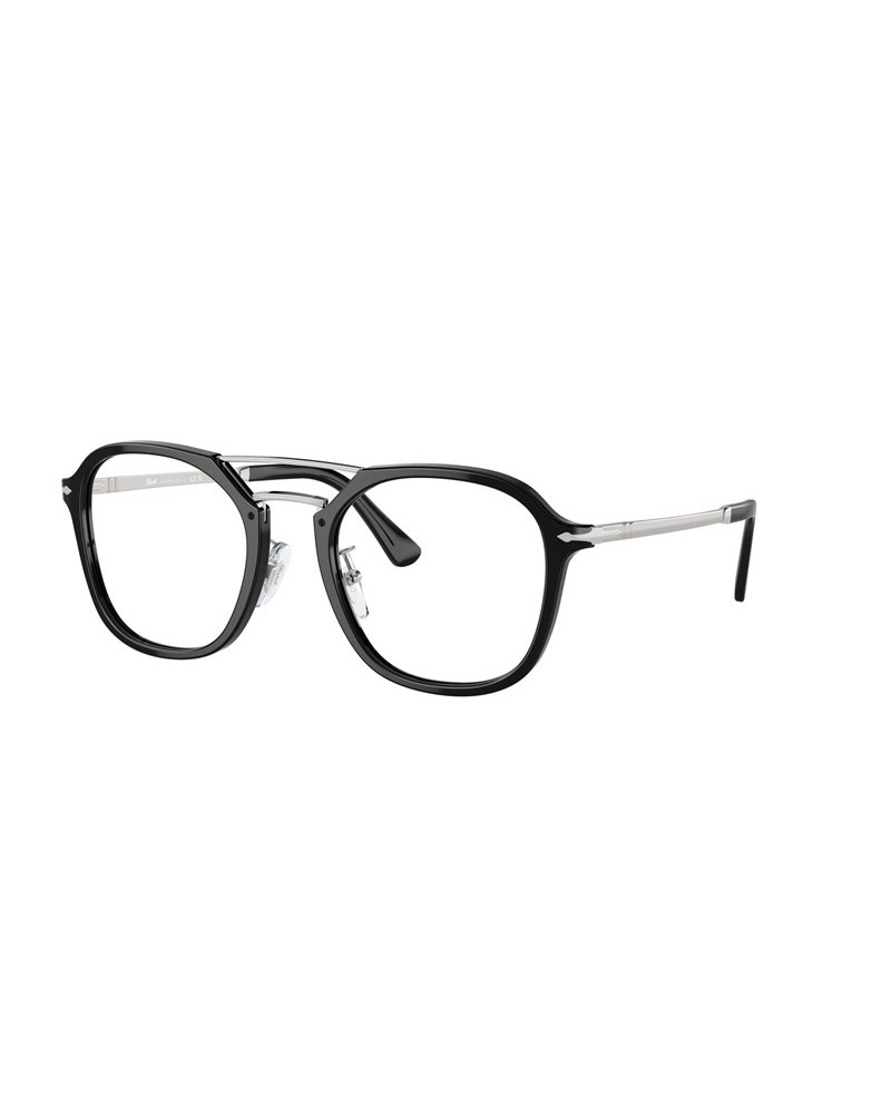 Okulary korekcyjne Persol PO 3352V 53 95 Czarne Unisex Prostokątne