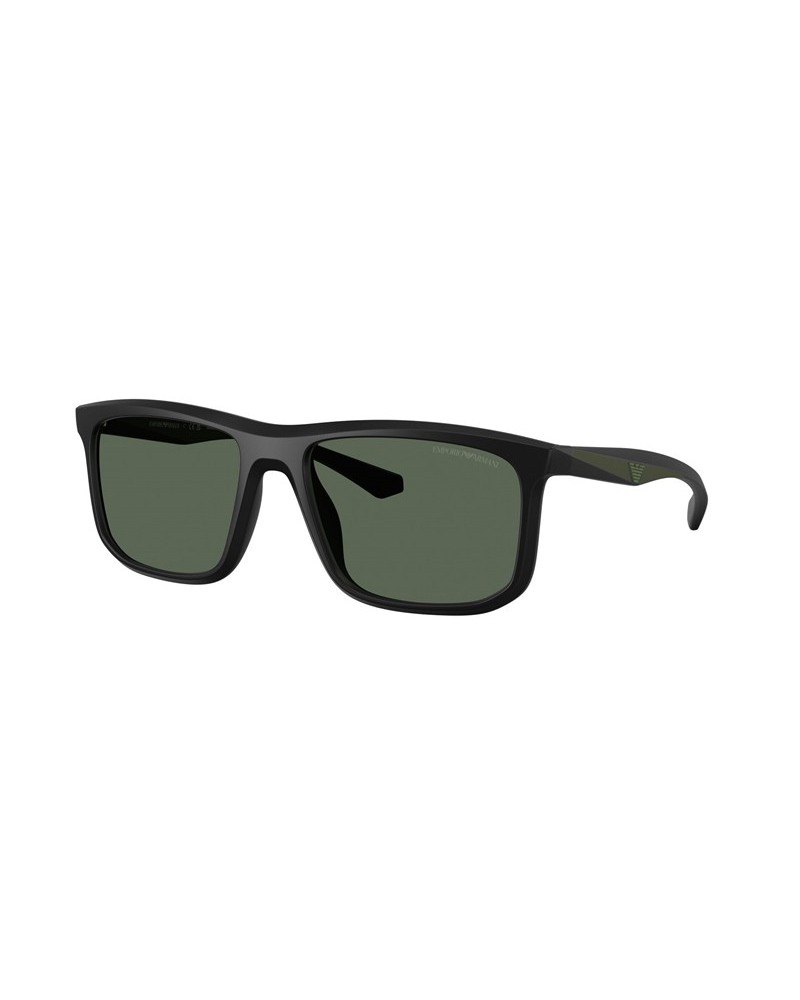 Okulary przeciwsłoneczne Emporio Armani EA 4234U 57 500171 Czarne Męskie Prostokątne