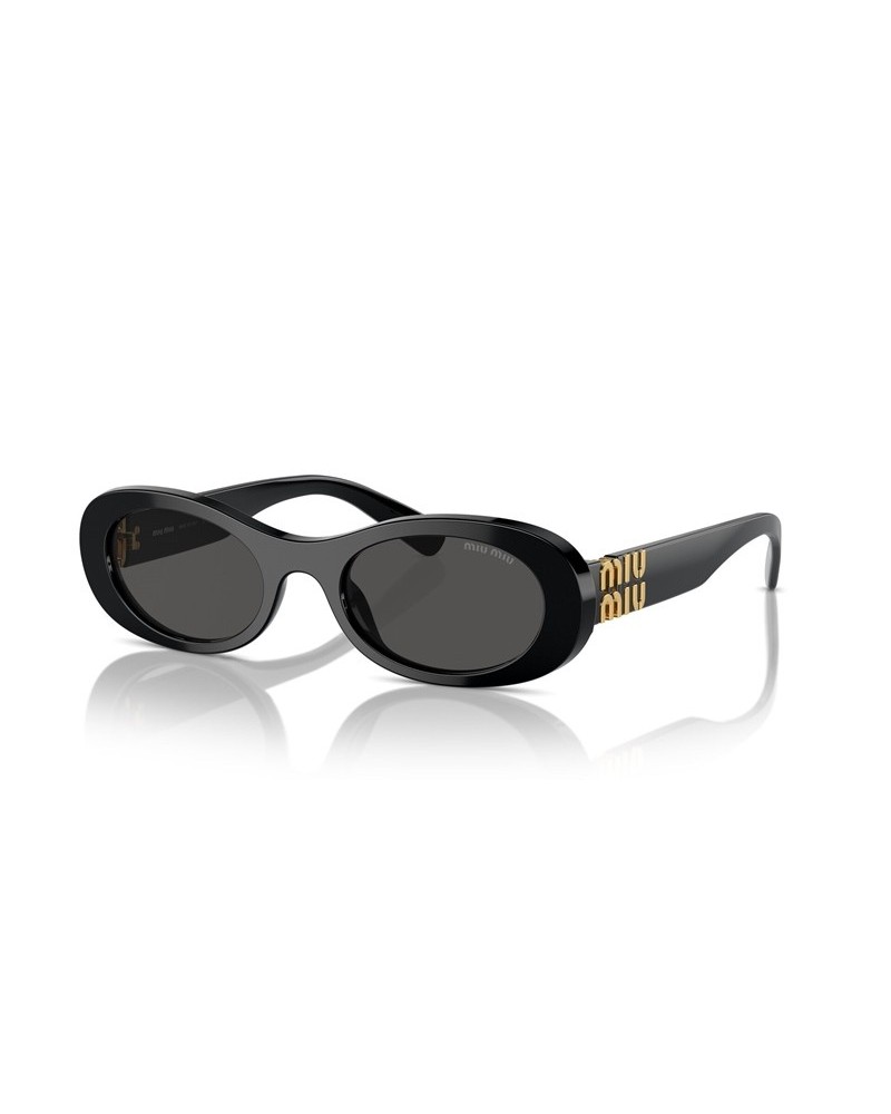 Okulary przeciwsłoneczne Miu Miu MU 06ZS 50 1AB5S0 Czarne Damskie Owalne