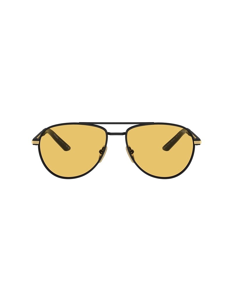 Okulary przeciwsłoneczne Prada PR A54S 60 1BO90C Czarne Męskie Aviator