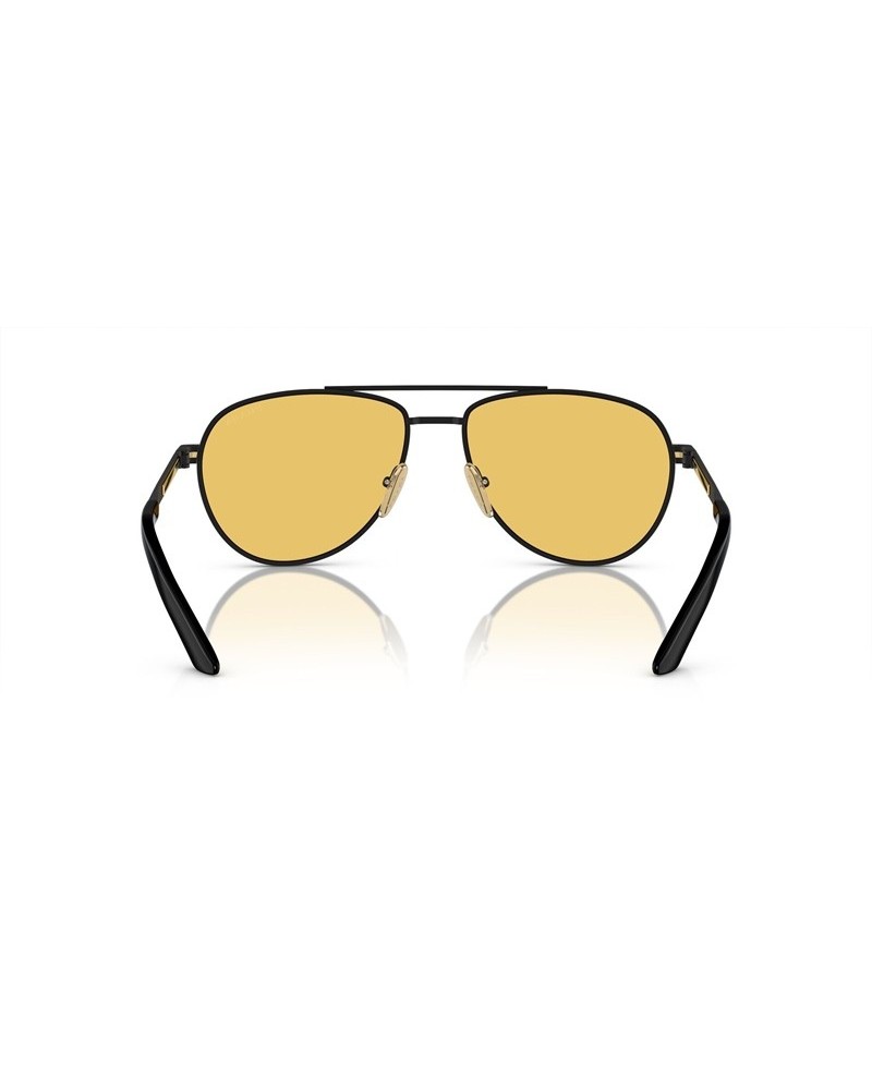 Okulary przeciwsłoneczne Prada PR A54S 60 1BO90C Czarne Męskie Aviator