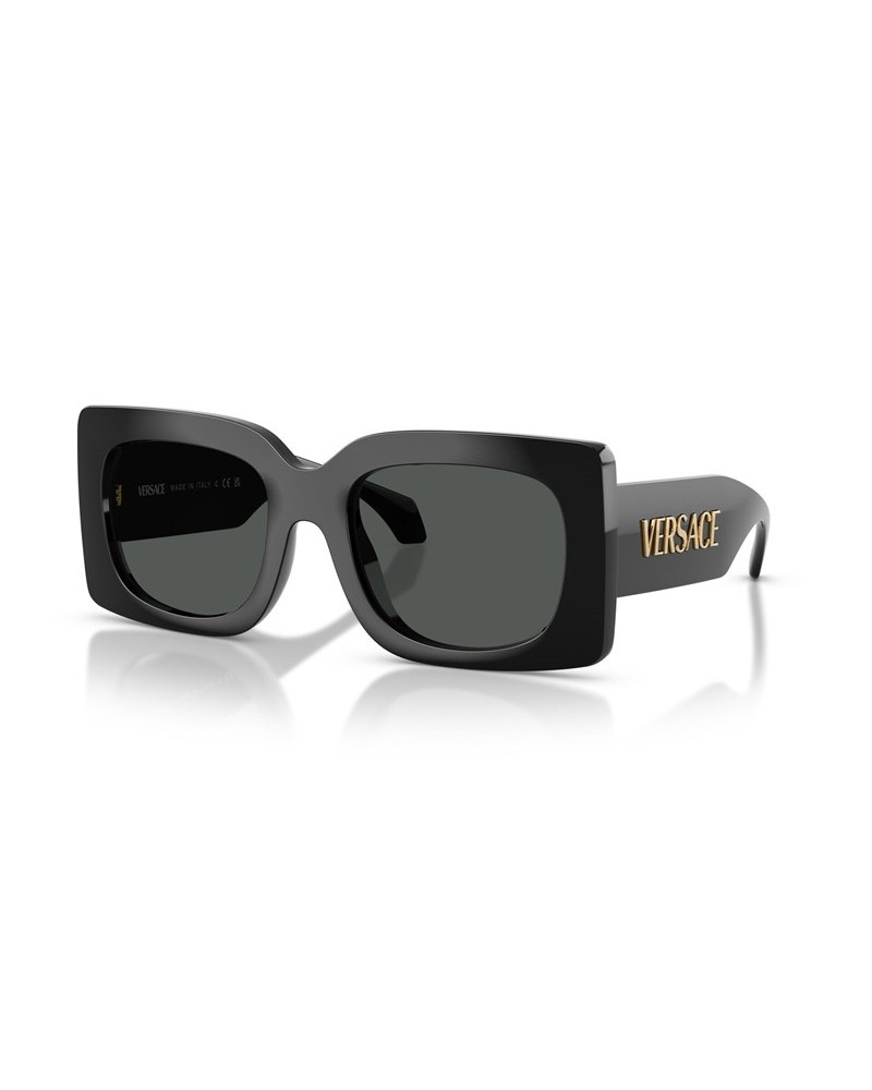 Okulary przeciwsłoneczne Versace VE 4496U 54 GB1/87 Czarne Damskie Prostokątne