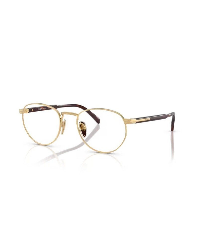 Okulary korekcyjne Prada PR B52V 53 5AK1O1 Złoty Męskie Owalne