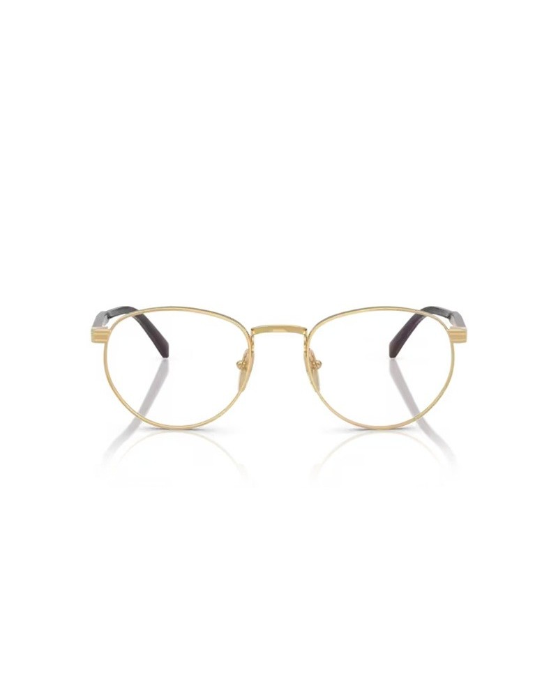 Okulary korekcyjne Prada PR B52V 53 5AK1O1 Złoty Męskie Owalne